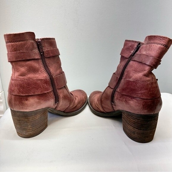 Naya virtue leather bootie boots womens 8.5 earthy red and so soft! - Picture 5 of 8